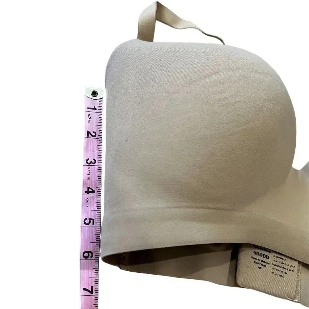 Soma Enbliss Wireless‎ T-Shirt Bra 40DDD Beige Lightly Lined Adjustable